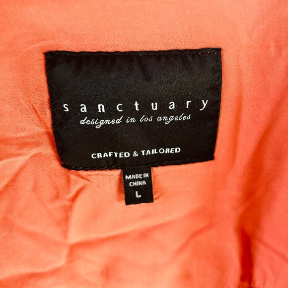 Sanctuary size L lightweight field utility jacket shacket in salmon pink - Picture 5 of 6